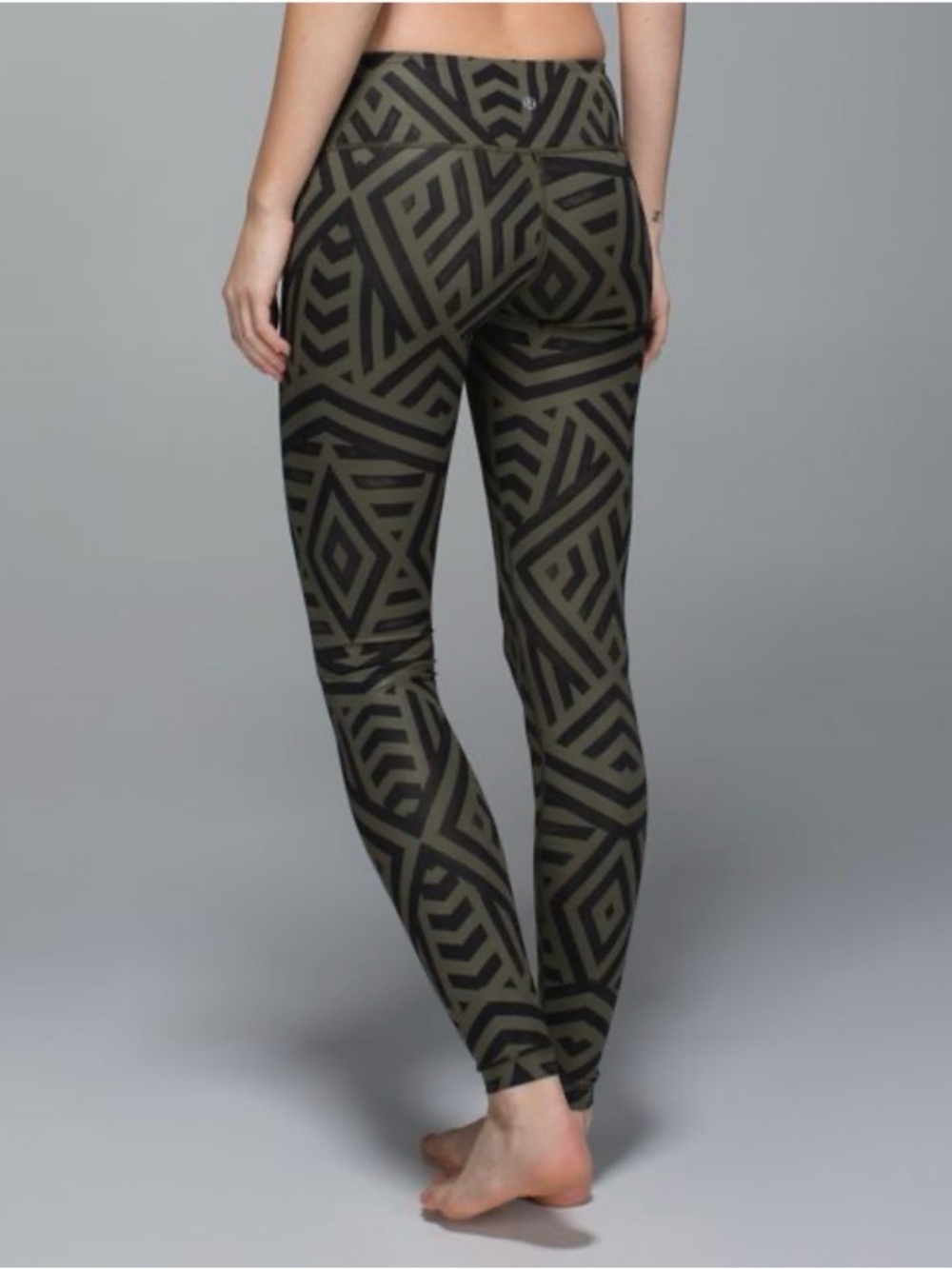 lululemon athletica Wunder Under lll Leggings - Olive & Black